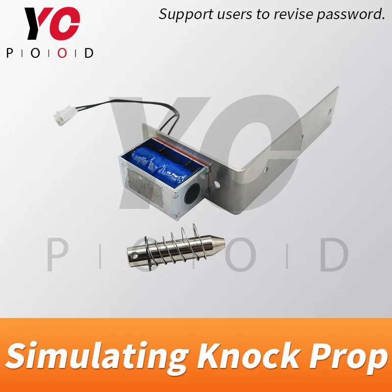 YOPOOD Simulating Knock Door Prop real room escape press metal button to trigger the electric pound to knock password clues