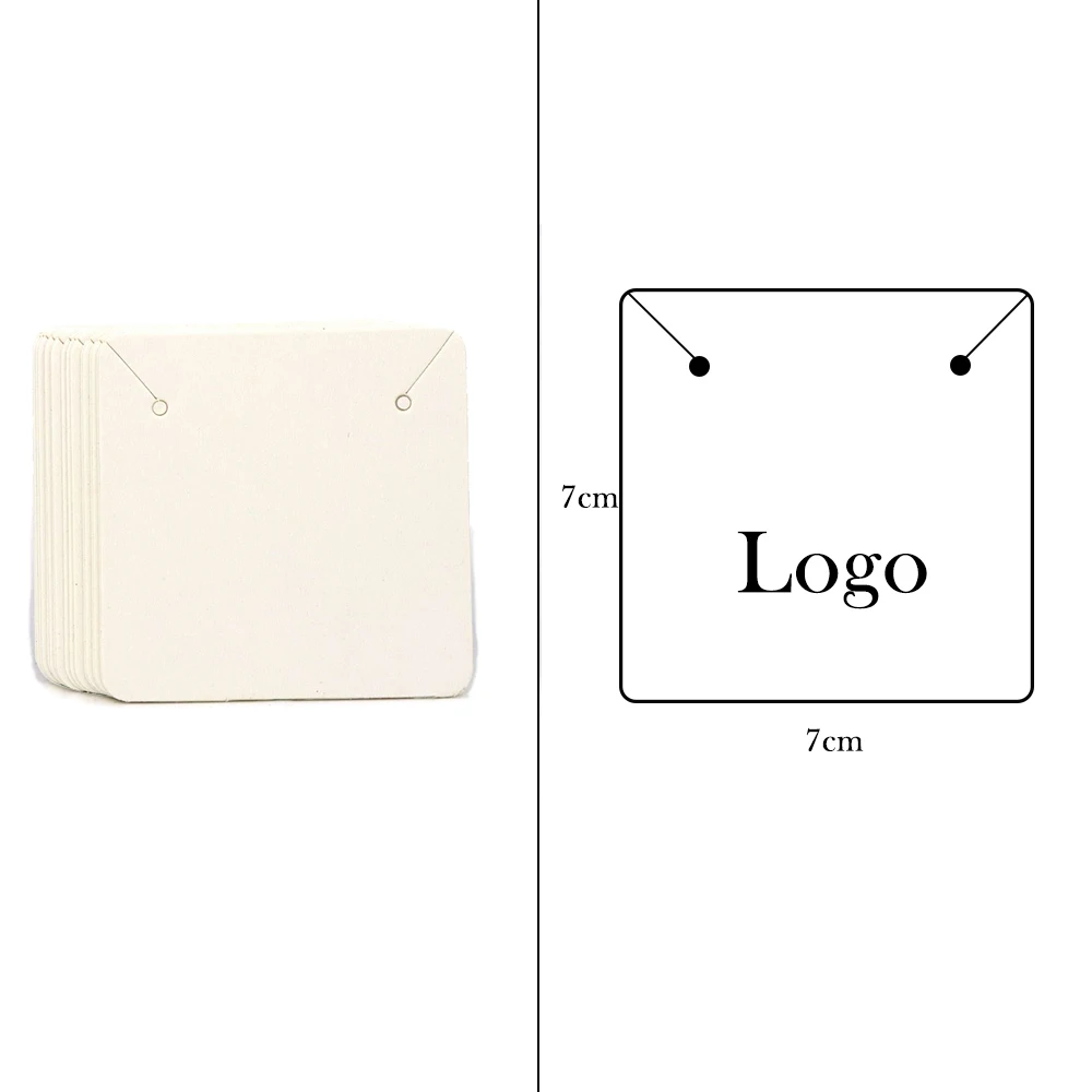 100 Stück, 19 Größen, weiß, schwarz, braun, Kraftpapier, individuelle Kartonverpackungen für Schmuck, Ohrring-Displaykarten, Halskettenhalter, Ständer. – Detail 8