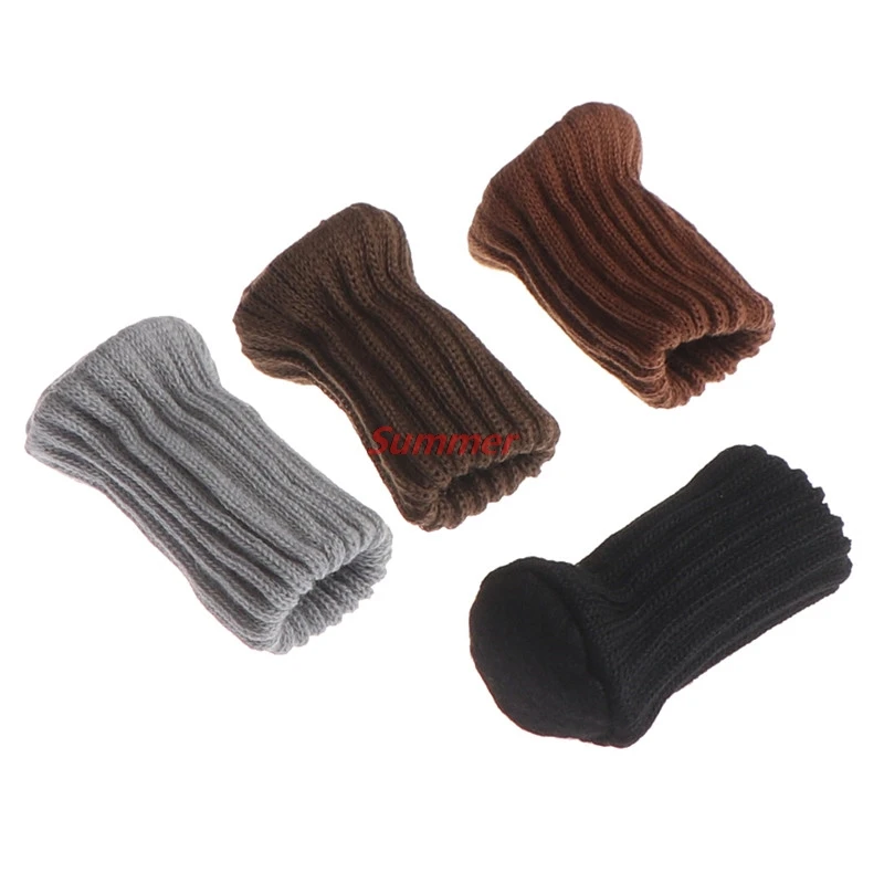 4pcs Practical Chair Leg Socks Cloth Floor Protection Knitting Wool Socks Table Foot Furniture Feet Sleeve Cover Cat Scratching