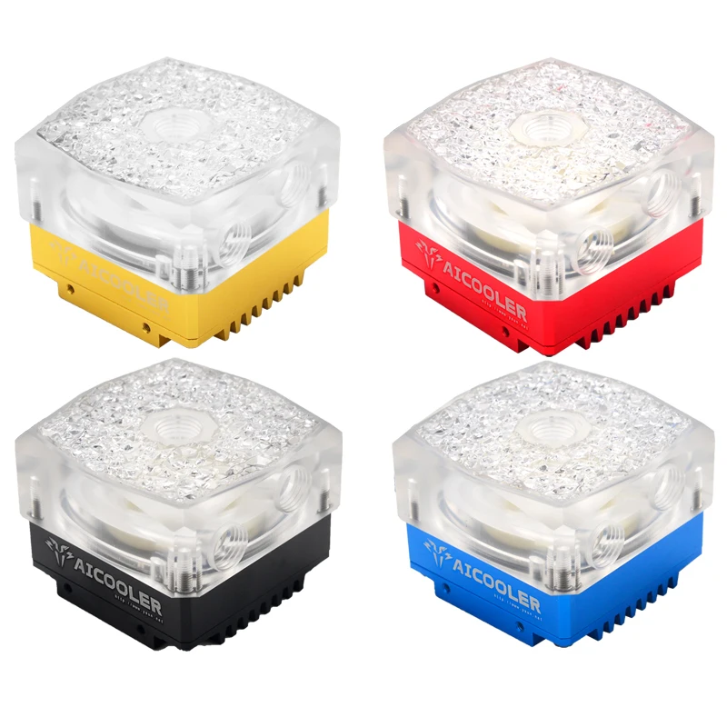 Syscooling Ice Crystal Ontwerp Pomp 4 Pin Dc 12V Stille Waterkoeling Pomp Rgb Ondersteuning