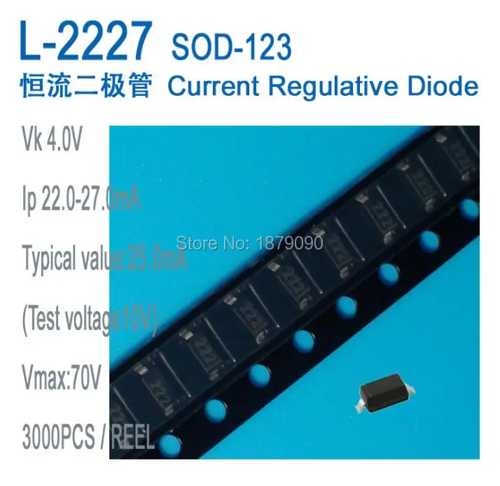 10PCS CRD L-2227 25MA SOD-123 constant current value 22-27MA LED light application CURRENT REGULATIVE DIODE