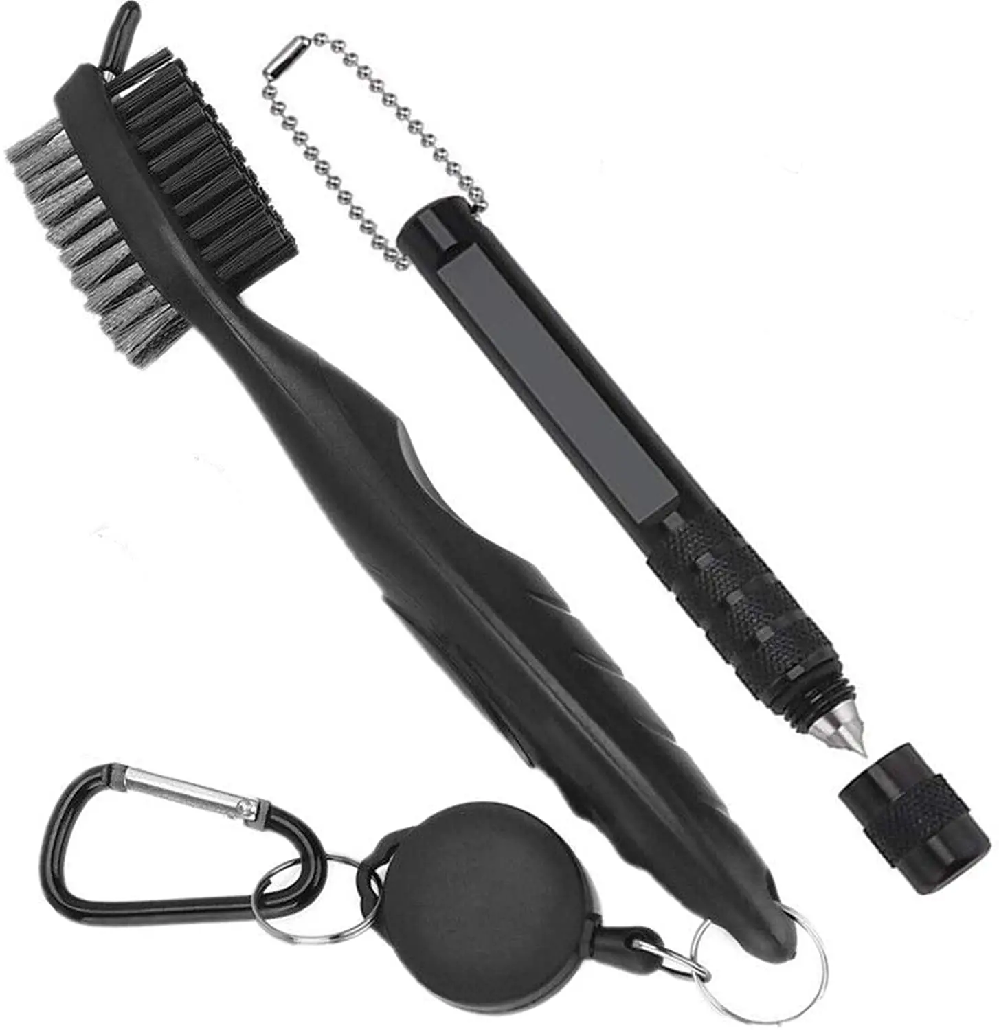 Golfaccessoires Set Golfclub Groefslijper Met Intrekbaar Koord Golfclub Metalen Koolborstel/Groefreiniger voor Golfclubs