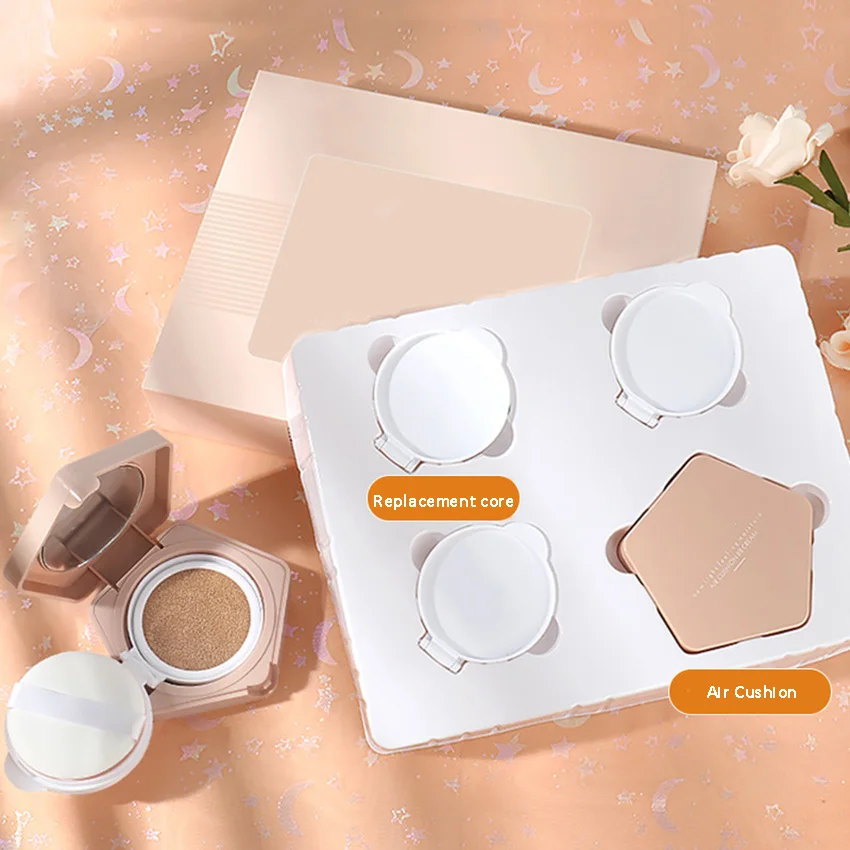 4 pçs almofada de ar bb creme isolamento bb nude corretivo controle óleo hidratante fundação creme corretivo maquiagem conjunto