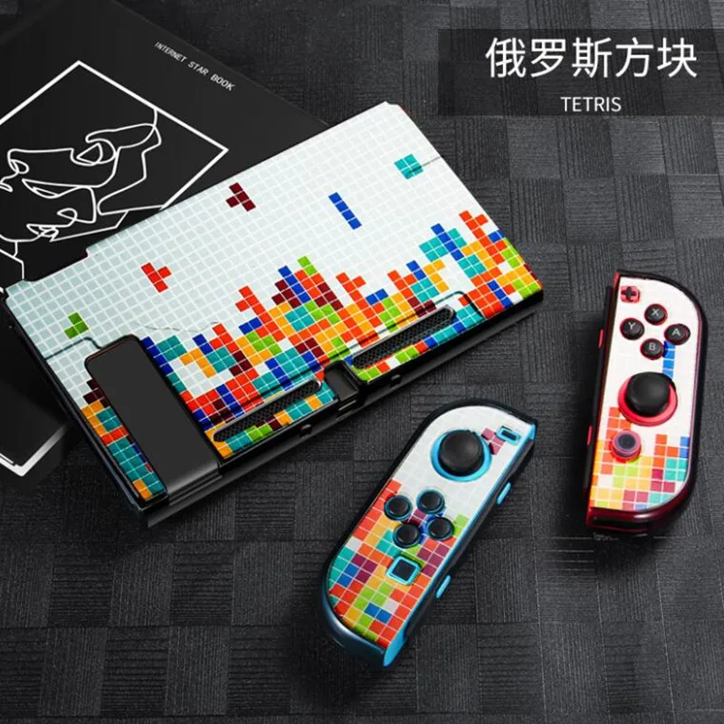 ل NintendoSwitch حالة محدودة قابل للإرساء واقية قذيفة الصلب الجلد انفصال انسكب غطاء لنينتندو التبديل NS وحدة Joycon