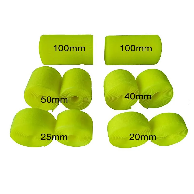 2-10cm  Width Fluorescent Yellow no adhesive hook loop fastener tape for sewing magic tape sticker  strap