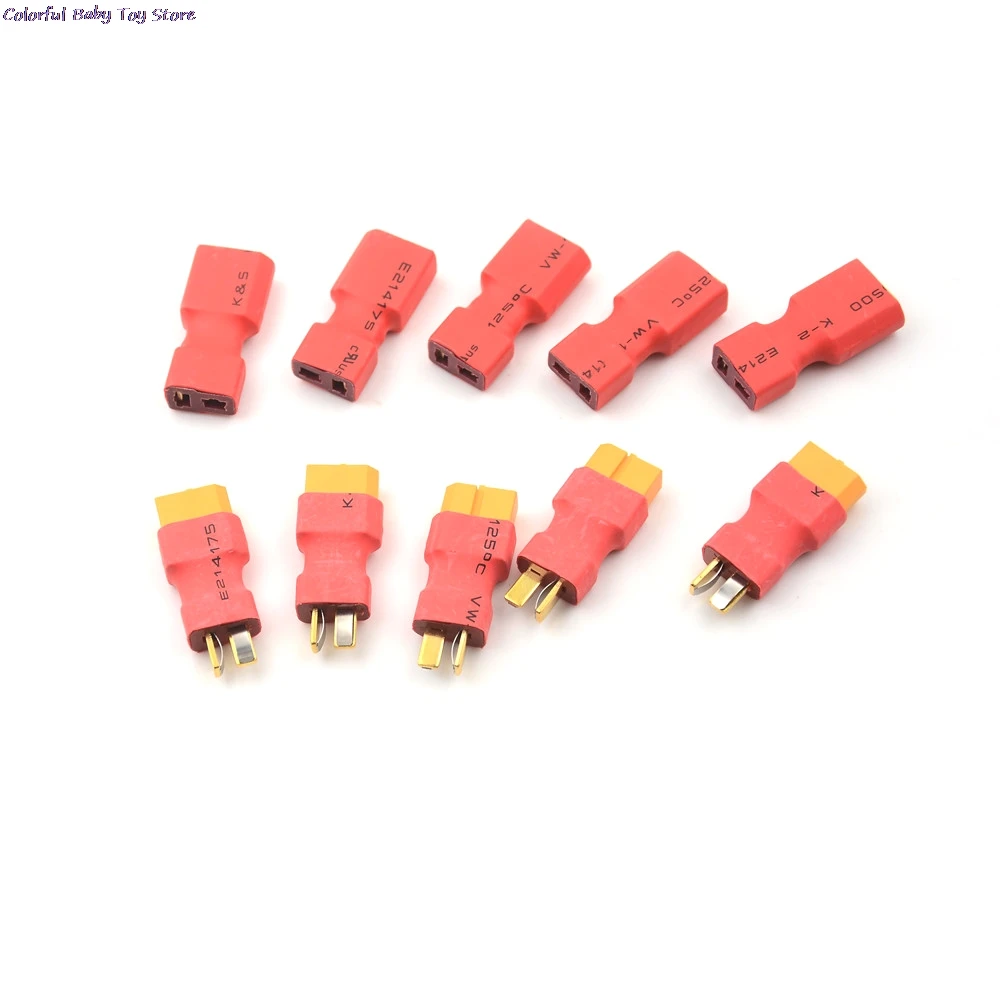 1pcs XT60 XT-60 to T-Plug Deans Male & Female No wire adapter connector For Lipo Battery charger