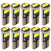 10Pcs New T10 W5W WY5W Super Bright LED Canbus No Error Car Interior Reading Dome Lights Auto Parking Lamp Wedge Tail Side Bulbs
