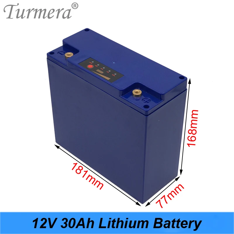 Turmera-بطارية ليثيوم 12 فولت ، 30 أمبير ، مع مؤشر BMS ، 3S ، 40a ، مصدر طاقة غير منقطع ، للسيارة