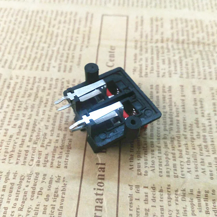 2pcs/lot WP Speaker double row 4 bit Amplifier Wire Clip Audio horn wire jack Socket WP4-3 Spring Terminal Switch test clip