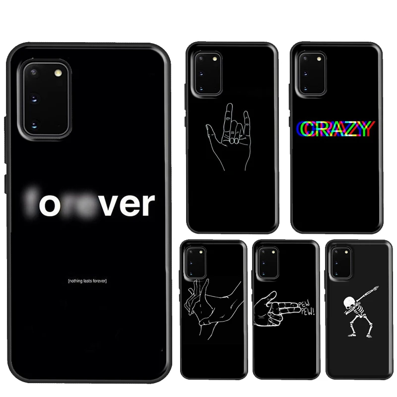 Abstract Line Lovers Face Smoking Hand Case For Samsung Galaxy S21 S22 Ultra Note 20 S8 S9 S10 Plus Note 10 Plus S20 FE Coque