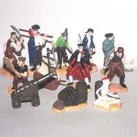 The Caribbean Pirates Anime Figure Miniature Accessory Pirate Ship Captain Artillery Gunner Action Figure Figurine Model Toys