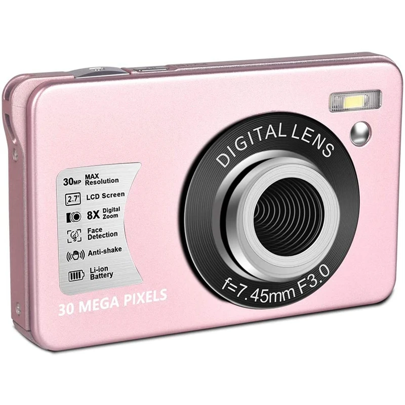 

Brand New Mini HD 1080P Digital Camera 30 MP 2.7-Inch LCD Screen Camera With 8x Digital Zoom, Compact Camera For Teenagers