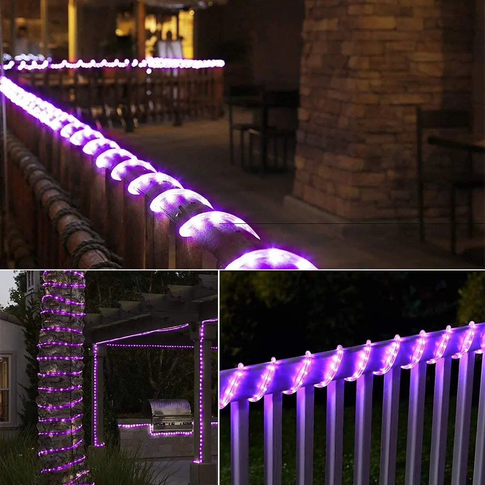 Christmas New Year 2025 Festoon Led Light Decorations For Home Outdoor Led Tube Rope String Light 10/15M Battery Operated