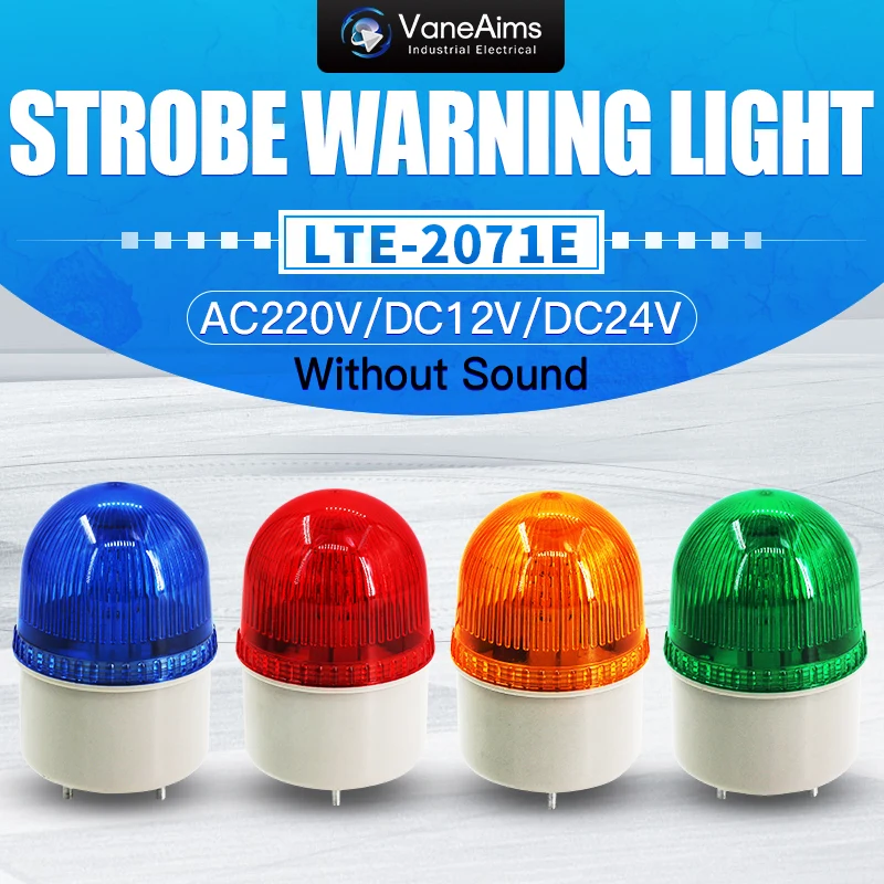 Small Warning Light Flashing Light LED 12V24V220VBoat Light Signal Lamp Blue Red Yellow Green