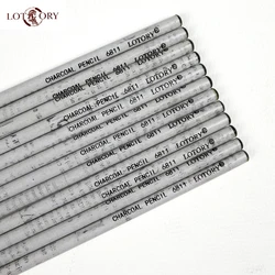 LOTORY 12pcs Black Sketch Charcoal Pencils Soft Carbon Pen Hand Tear Line Carbon Drawing Pencils Set For Art Supplies 6811