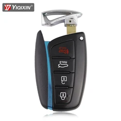 YIQIXIN 4 Buttons Remote Car Key Shell Cover Case For Hyundai Santa Fe Azera Equus Genesis 2012-2018 Uncut Blade Replace