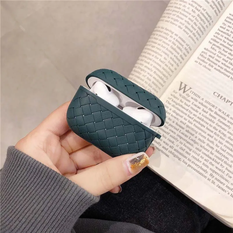 Knit Weave Style Case For airpods Pro 3 Cover Wireless ear phone airpod Case Carabiner Soft TPU air pod 3 Case