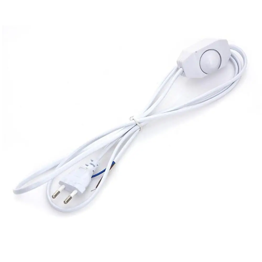 Clear white 1.8m switch dimmer cable with plug 304 switch wire power cable with EU US plug Modulator line power wire switch lamp