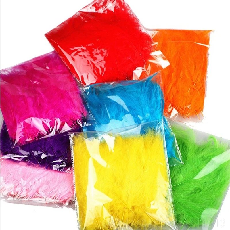 1 Bag Of 100pcs Rainbow-colored Natural Feathers Transparent Balloon Accessories Wedding Birthday Party Arrangemet 77