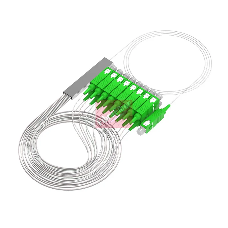 Imagem -05 - Apc Fibra Óptica Plc Splitter Cabo de Tubo de Aço Vias 4way Vias 16 Vias Divisor Plc Óptico 10 Pcs 1x2 1x4 1x8 1x16 sc