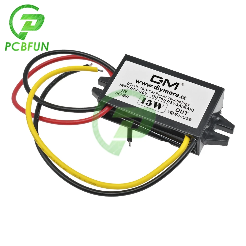 Neue 15W DC-DC Buck Converter Step Down Modul 12V zu 5V 3A Monitor Netzteil konverter Regulator Adapter Für Auto