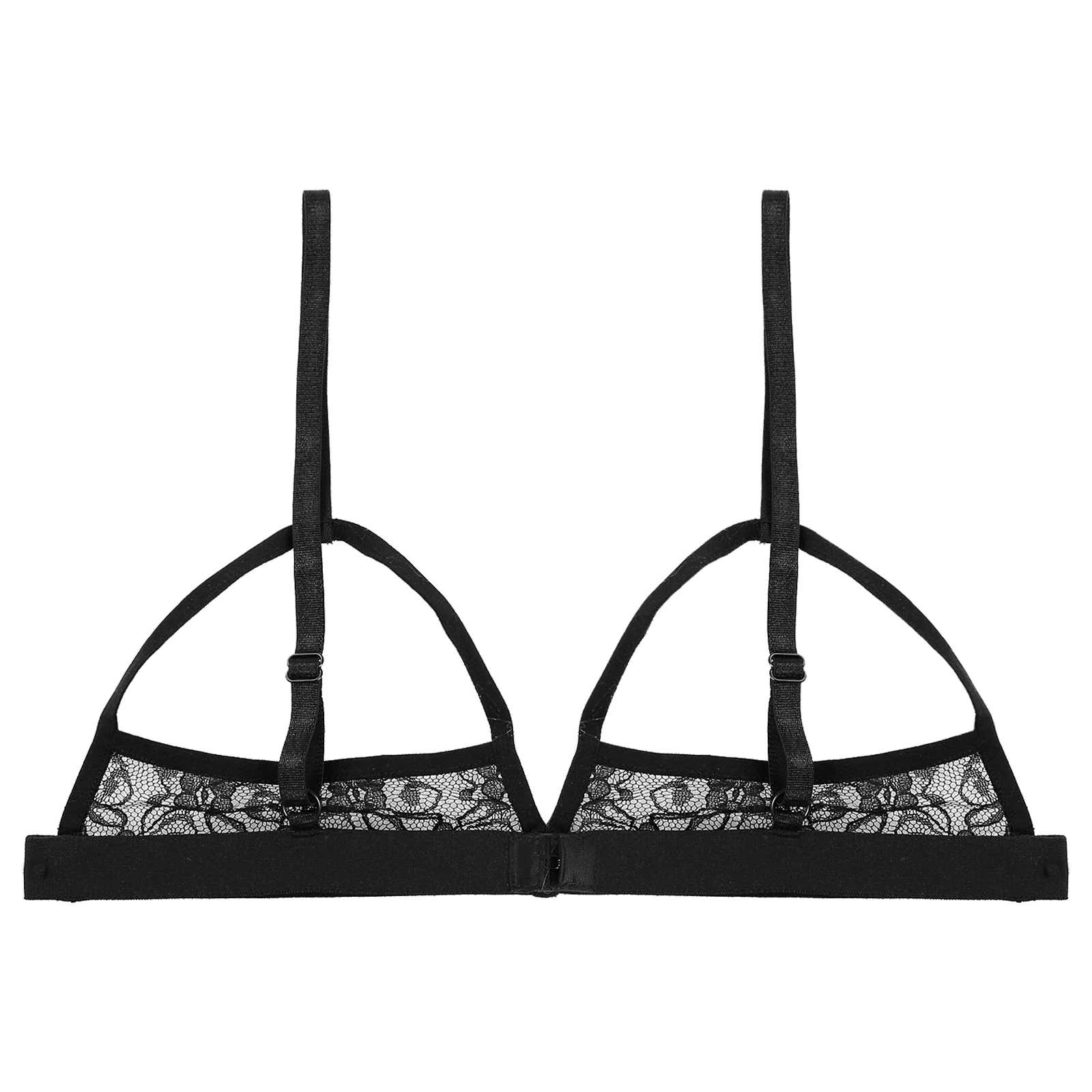 Soutien-gorge sexy en dentelle pour femmes, sous-vêtements découpés, soutien-gorge plongeant sans fil, bralette transparente, soutiens-gorge en dentelle en maille, vêtements de nuit