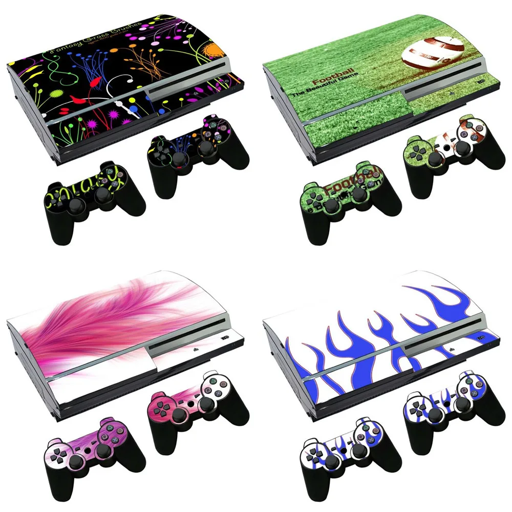 For PS3 fat console and two controller skins stickers with bottom price and great quality