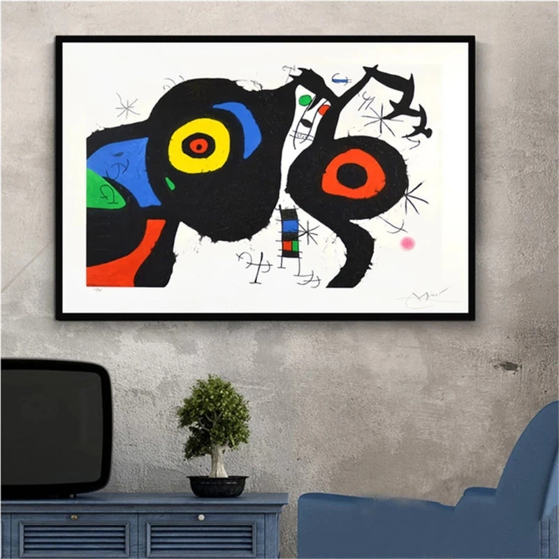 Joan Miro Famous Paintings Abstract Posters Art Prints Canvas Pictures On The Wall Stickers Bedroom Decorative Home Decor Gift