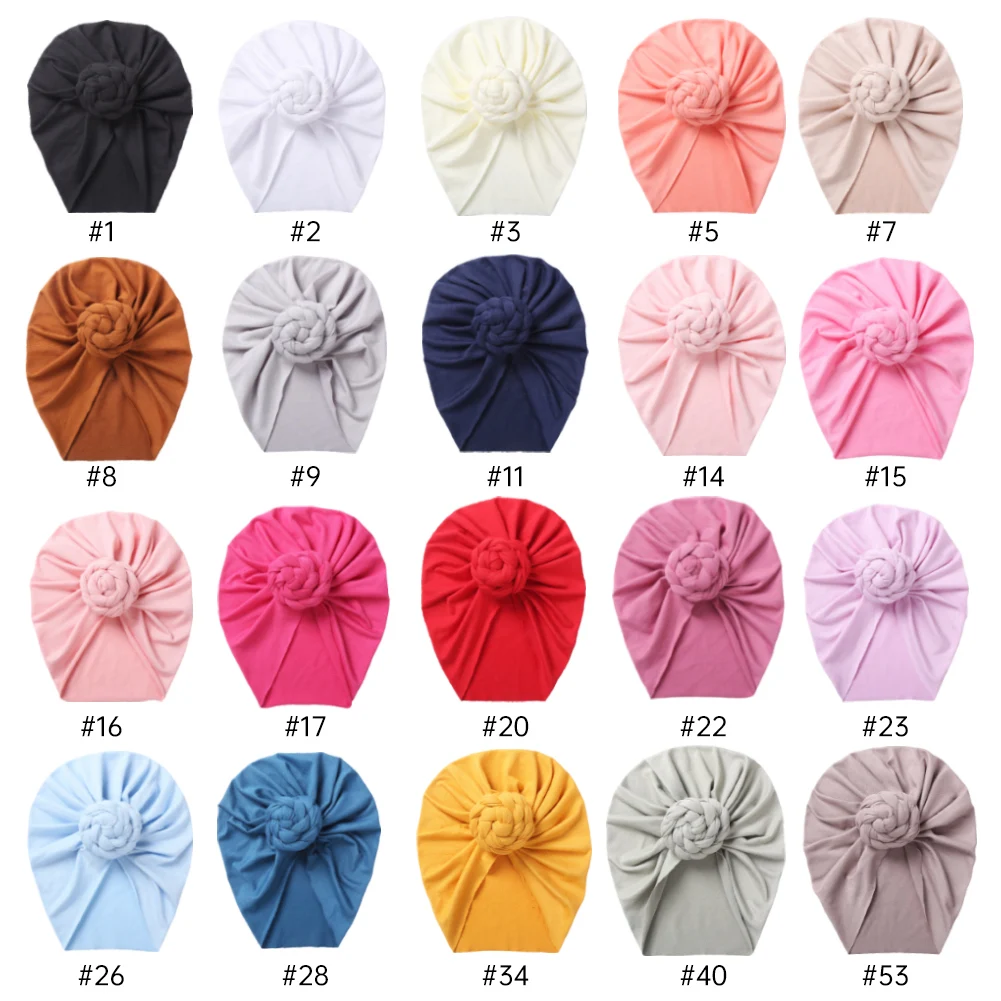 Solid Cotton Braid Baby Hat for Newborn Children Kids Snail Beanies Winter Autumn Caps Soft Turban Infant Boy Girl New Headwrap