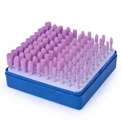 100pcs/set Drill Grinding Head Tool Assorted Ceramic Mounted Point For Dremel Mini Drill Rotary Tools Abrasive Mounted Stone