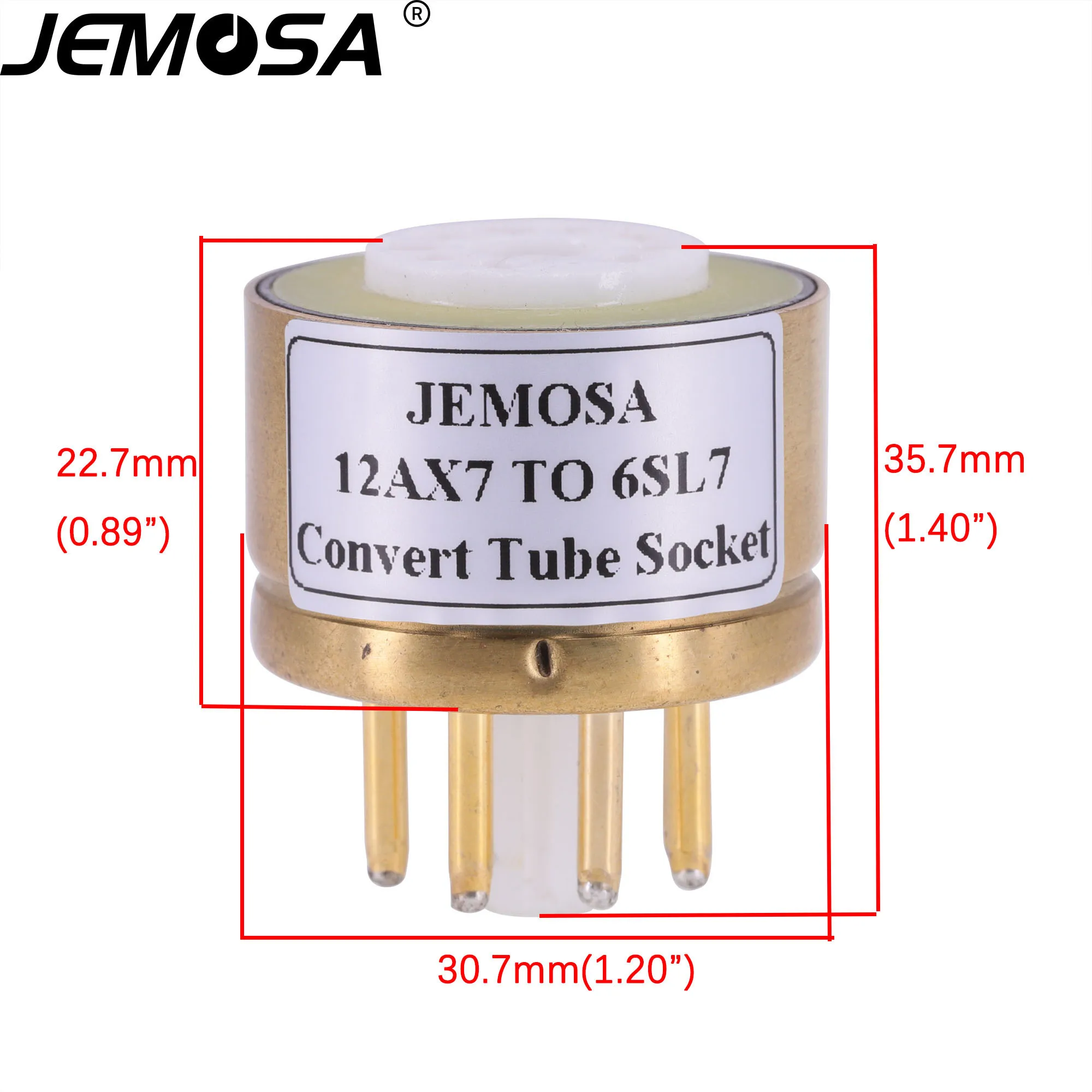 1PC 9Pin To 8Pin Tube Socket 12AU7 ECC82 12AX7 TO 6SL7 6SN7 6N8P 6N9P For DIY HIFI Audio Tube Amplifier Convert Socket Adapter