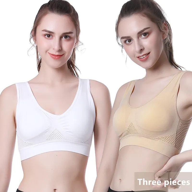 2019 new arrival Women Underwear Sexy Lingerie Solid Color Wireless Push up Breathable Sleep Sports Bra