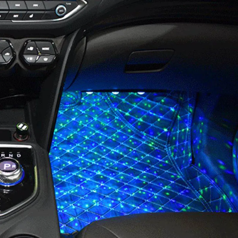 

Car Interior Decoration RGB LED Lmap Strip Atmosphere Auto RGB Pathway Floor Light Remote Control Neon Light