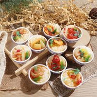1 Pcs Random Miniature Dollhouse Chinese Rice Pastry casserole noodles dessert kitchen toy Fake Food toy Dollhouse Decoration