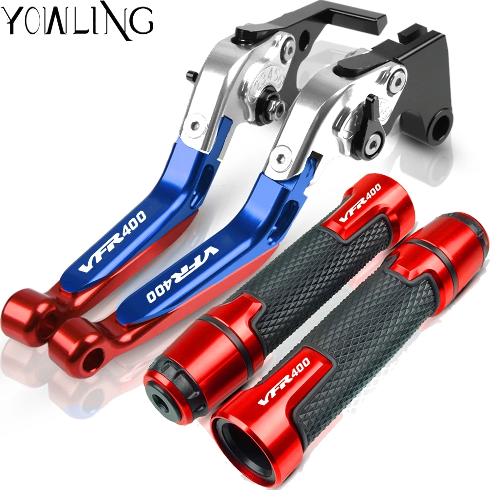 For HONDA VFR400 NC30 1989 1990 1991 1992 Motorcycle Accessories Extendable Brake Clutch Levers and Handlebar Hand Grips ends