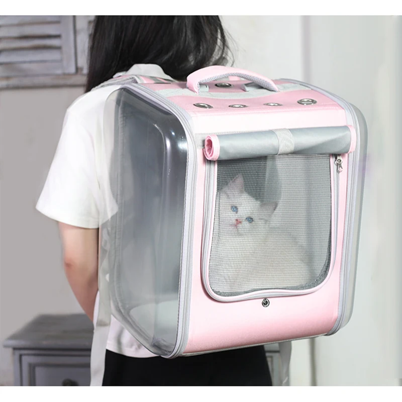 

Transparent Pet Cat Bag Carrier Bag Capsule Breathable Travel Parrot Cat Dog Backpack Kitten Carrying Cages Aesthetic design