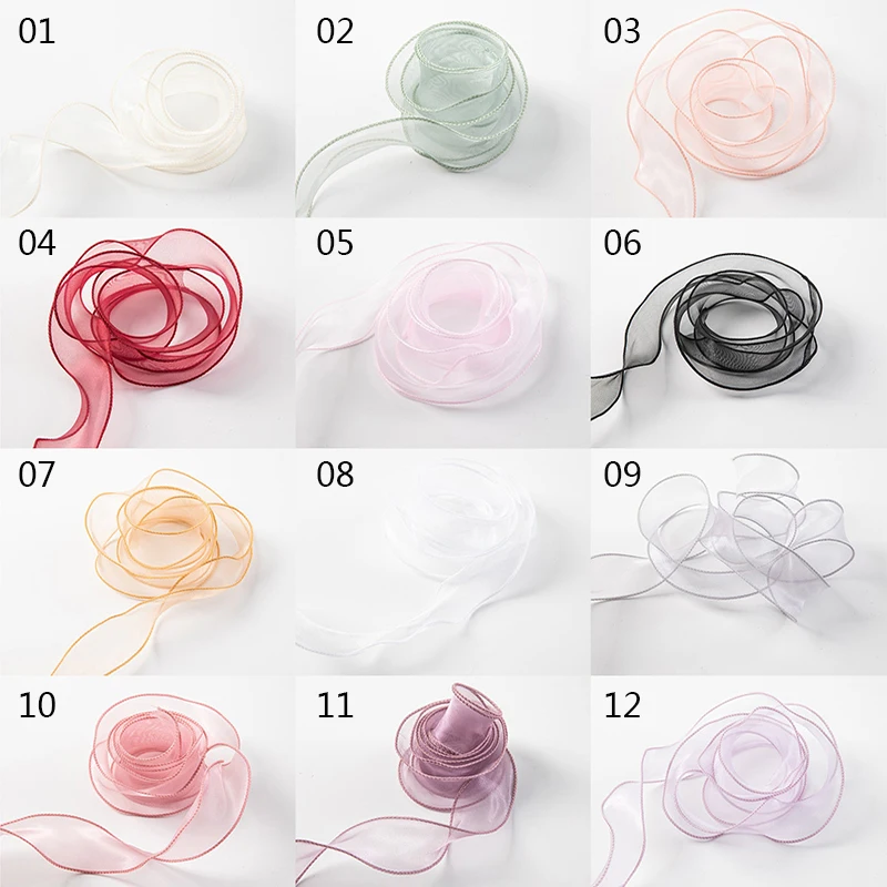 10 Yards/Roll Fishtail Yarn Ribbon Flower Packaging Material Fouquet Floral Florist Wrapping Supplies Snow yarn Ribbon Wave Band