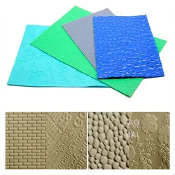 Creative Pottery Tools Pattern Texture Embossing Rubber Sheet Clay Plastic Polymer Clay Pattern Embossing Tool Caft Tools