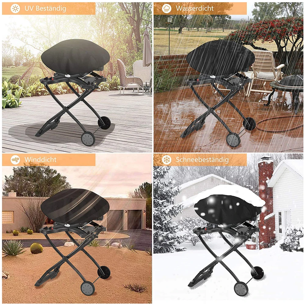 Copertura per griglia per barbecue da giardino all'aperto copertura per griglia da cucina antipolvere impermeabile adatta per Weber Q200/2000 Series BBQ Rack muslimah