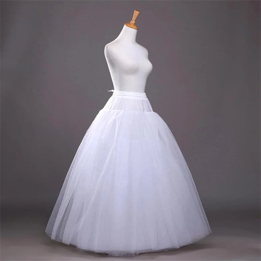 NUOXIFANG 2023 Cheap White A-line Wedding Accessories Ball gown tulle hoopless Petticoat Crinoline Skirt Waist adjustable jupon