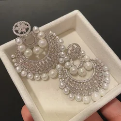 Bilincolor fashion Luxury White Pearl Big Earring for Women