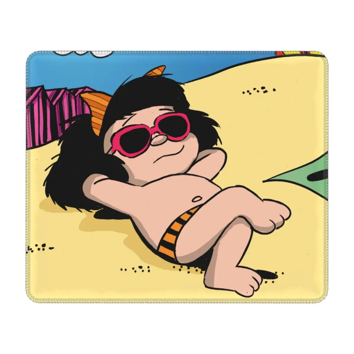 Funny Mafalda Summer Time Laptop Mouse Pad Soft Mousepad  Anti-Slip Rubber Cartoon Manga Quino Comic Gamer Computer Desk Mat