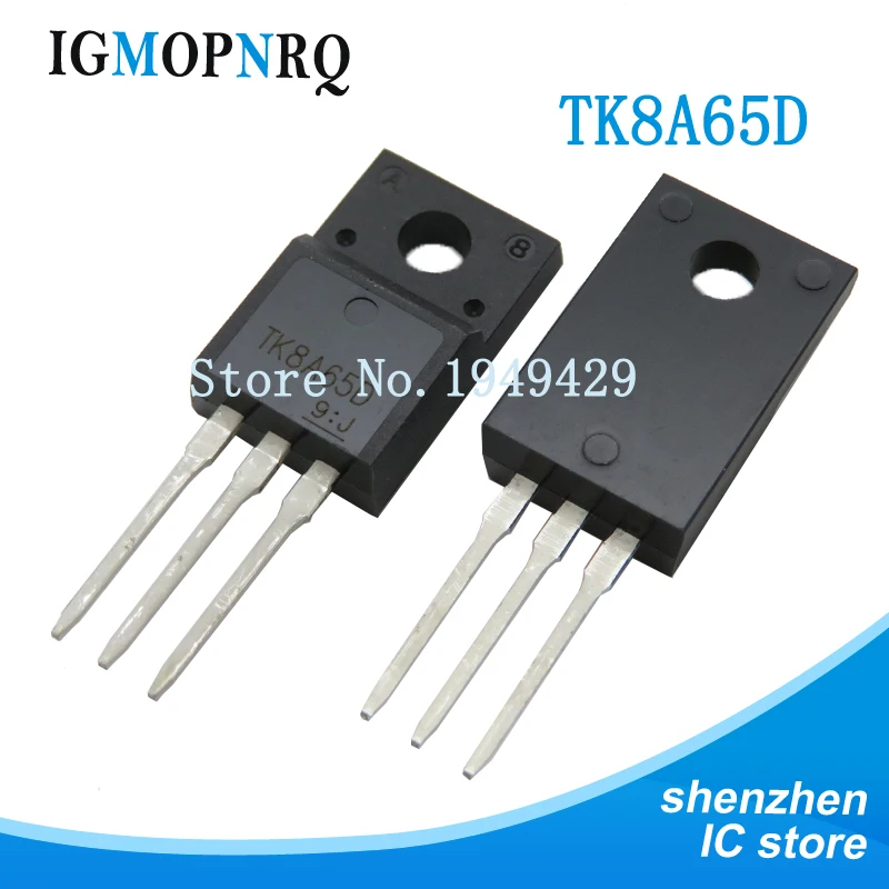 10PCS TK8A65D TO-220F K8A65D TO220F TK8A65 TO-220 650V 8A new