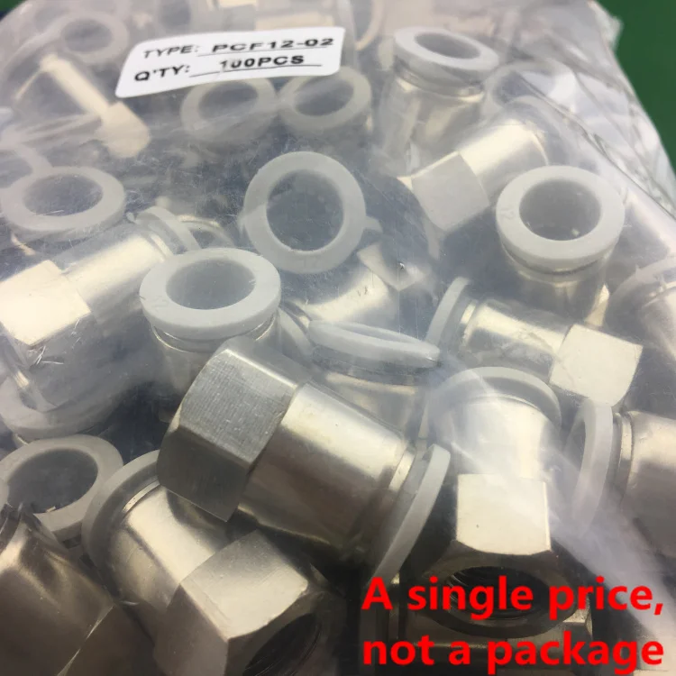 PCF16-03 PCF16-04 PCF16-06 Pneumatic  Straight thread through internal thread   connector