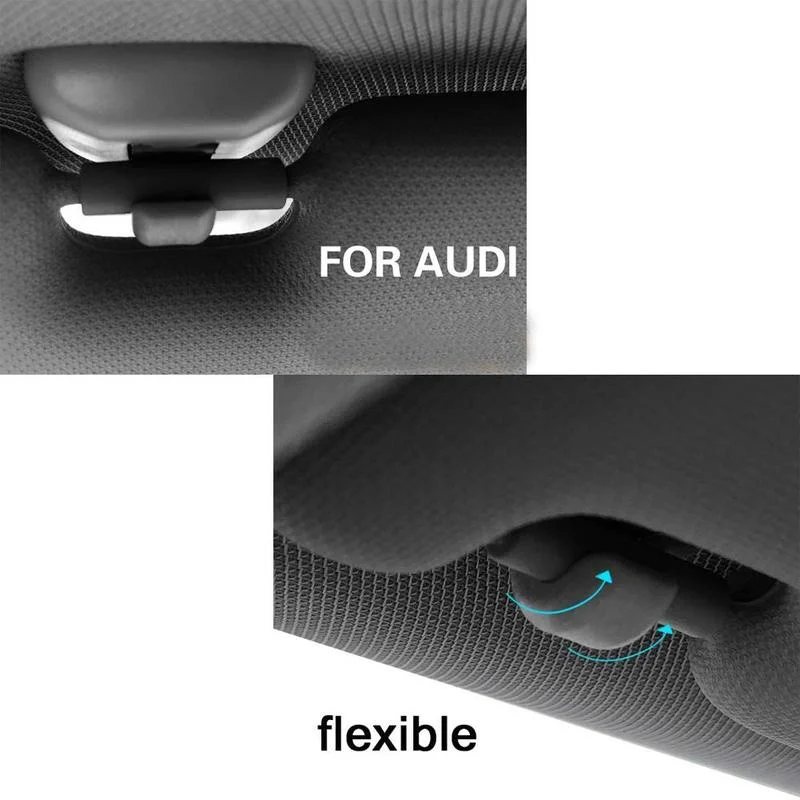 2pcs Car Sun Visor Retainer Hook Clip Fastener Holder Auto Interior Bracket Buckle for Audi A4 A5 A7 B6 B7 A4L A6L Q5 Q7 Q3