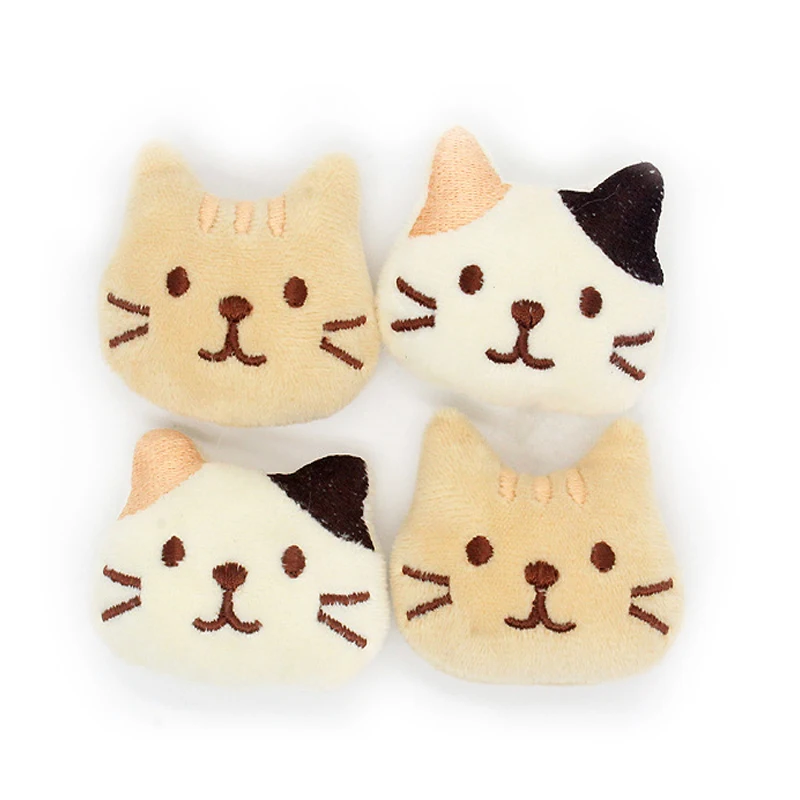 10pcs/lot 4.2*5.5cm DIY Handmade sweet cat dolls Padded Patches Appliques For Clothes Sewing Supplies DIY Hair Decoration