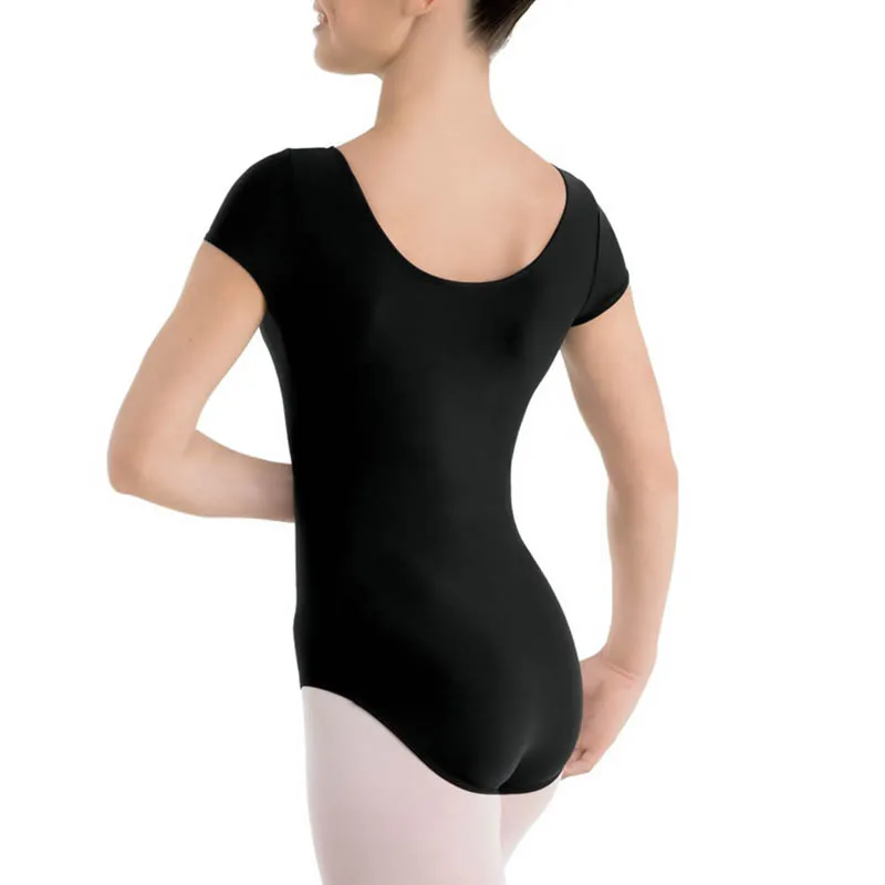 Women Summer Short sleeve Round Collar Ballet Leotards For Adult Spandex Dance Bodysuit Costume Ballerina Clothes For Dancing