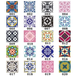 15pcs/set 8/10/12/15cm Floor Tiles Diagonal Wall Stickers Desk Wardrobe Decoration Art Mural Bathroom Waist Line PVC Wall Decals