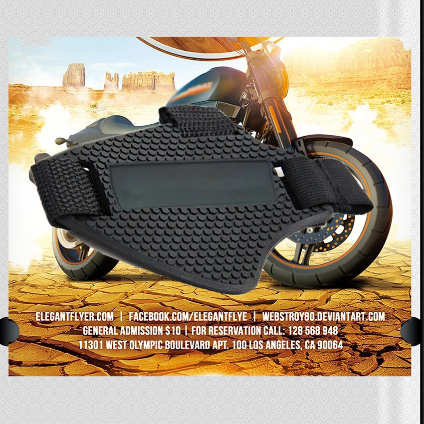 Motorcycle Boot Rubber Protector, Shift Pad, Shifter Gear Shoe Cover Guard, Protective Rubber Gear Shifter Guard