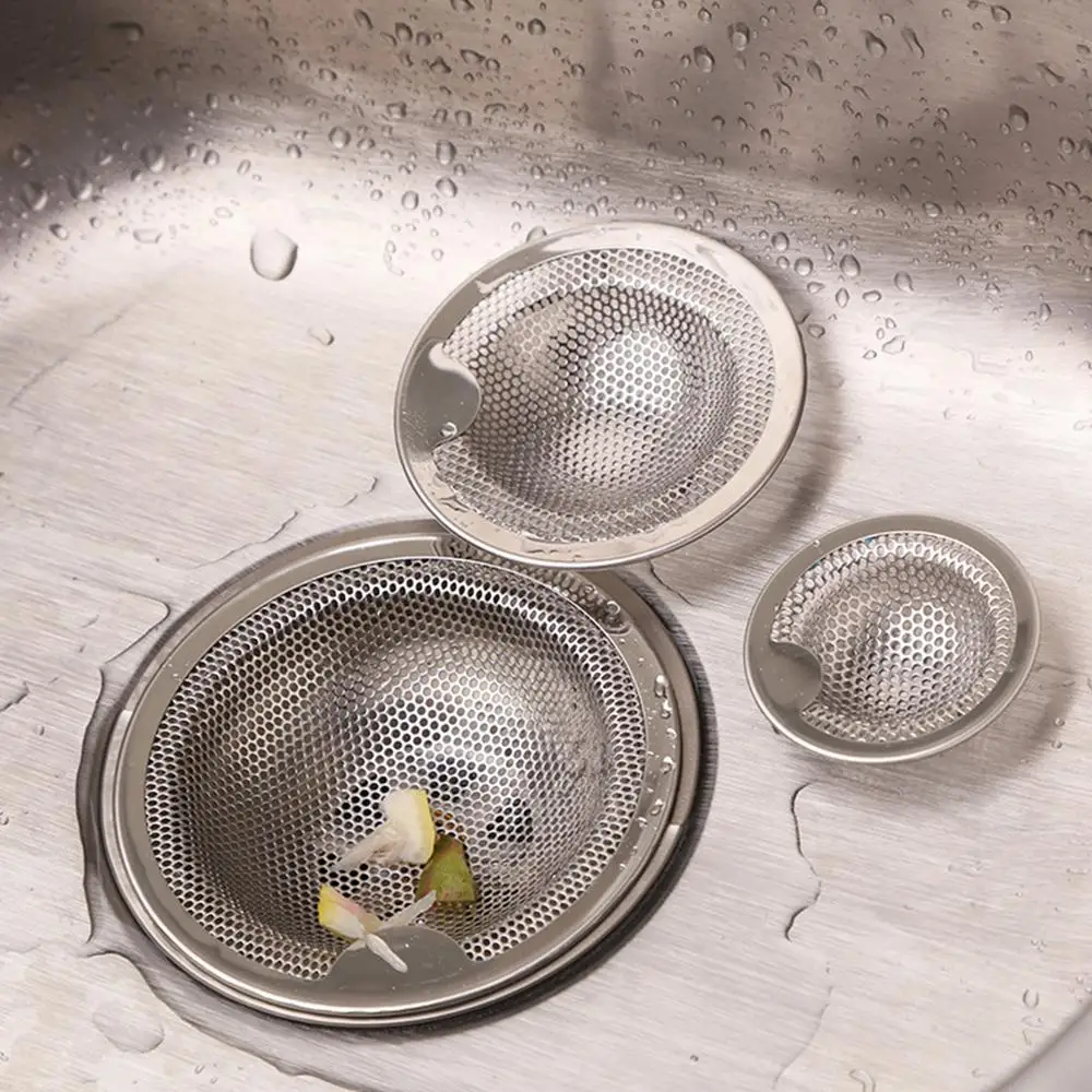 1Pcs 3 Size Stainless Steel Sink Strainer Drain Hole Filter Mesh Trap Bathtub Shower Waste Stopper Drainage For Kitchen